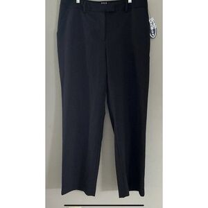 Scoop Women 10 Black Crepe Wide Leg Dress Trousers Two Slash Pockets Career Chic